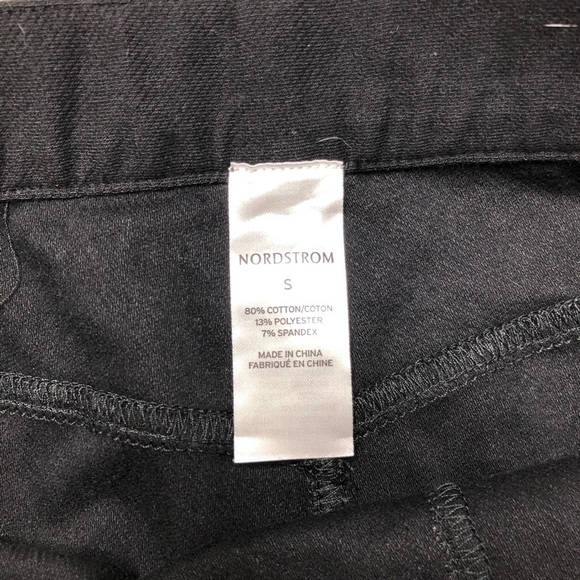 Nordstrom High Rise Elastic Waist Pull-On Jeggings Black S - Picture 3 of 5